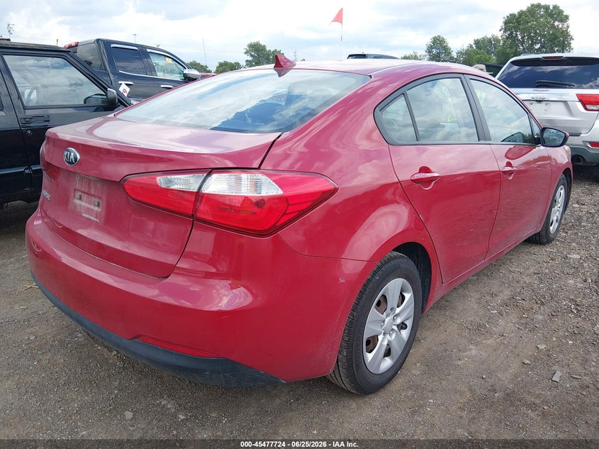 2016 Kia Forte VIN KNAFK4A62G5501139 IAAI salvage auction — FRONT END, Salvage (Ohio), sold $525 on 2026-07-15 (photo 4)