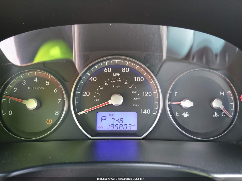 2012 Hyundai Santa fe VIN 5XYZG3AB9CG126506 IAAI salvage auction — NORMAL WEAR, Clear (Kansas), sold $900 on 2026-07-22 (photo 7)