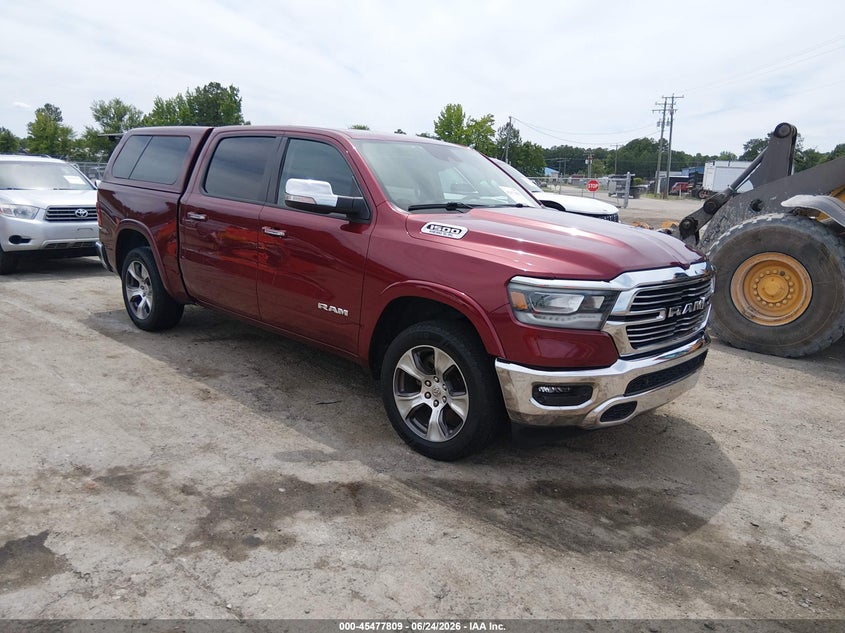 2021 Ram 1500 VIN 1C6SRFJT8MN736629 IAAI salvage auction — EXTERIOR BURN, Salvage Title, sold $13,200 on 2026-07-26 (photo 1)