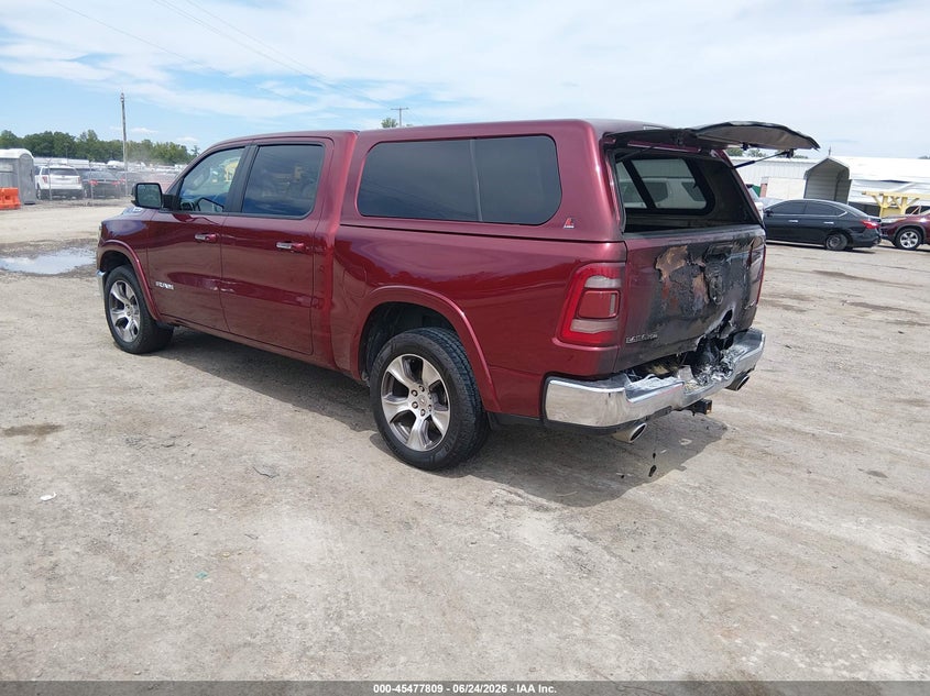 2021 Ram 1500 VIN 1C6SRFJT8MN736629 IAAI salvage auction — EXTERIOR BURN, Salvage Title, sold $13,200 on 2026-07-26 (photo 3)