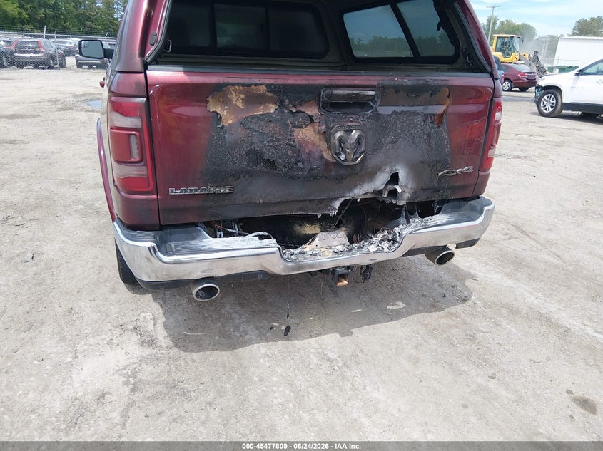 2021 Ram 1500 VIN 1C6SRFJT8MN736629 IAAI salvage auction — EXTERIOR BURN, Salvage Title, sold $13,200 on 2026-07-26 (photo 6)