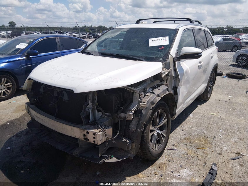 2016 Toyota Highlander VIN 5TDKKRFH2GS175717 IAAI salvage auction — FRONT END, Salvage (Louisiana), sold $4,750 on 2026-07-08 (photo 2)
