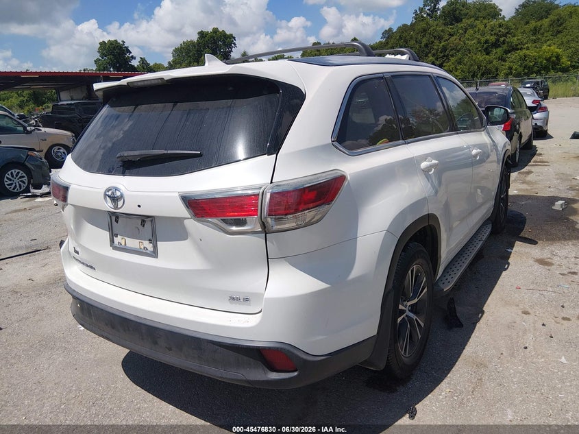 2016 Toyota Highlander VIN 5TDKKRFH2GS175717 IAAI salvage auction — FRONT END, Salvage (Louisiana), sold $4,750 on 2026-07-08 (photo 4)
