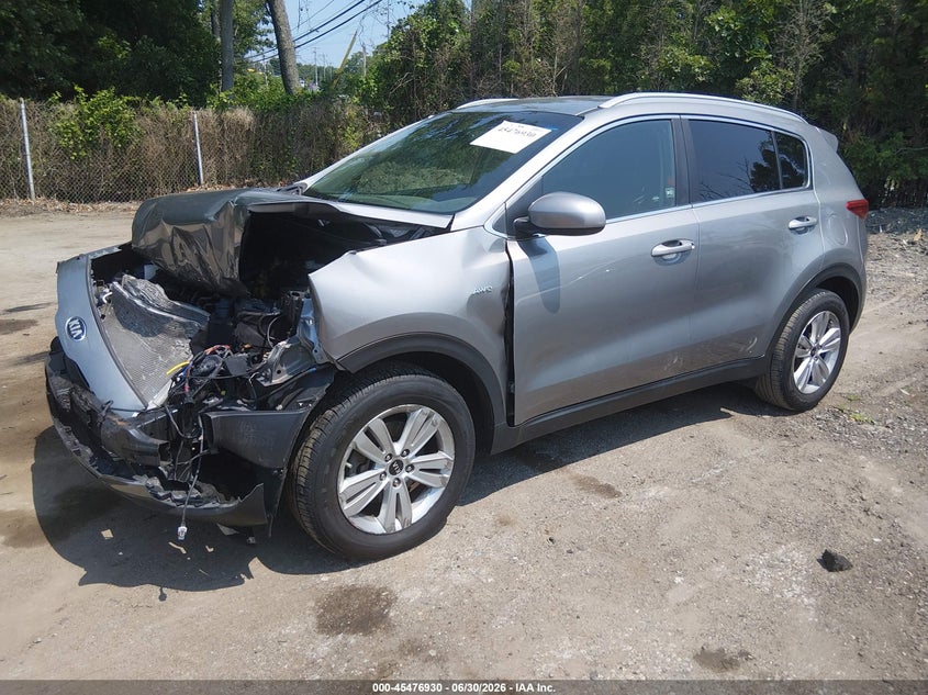 2019 Kia Sportage VIN KNDPMCAC6K7607253 IAAI salvage auction — FRONT END, Salvage Title, sold $1,500 on 2026-07-25 (photo 2)