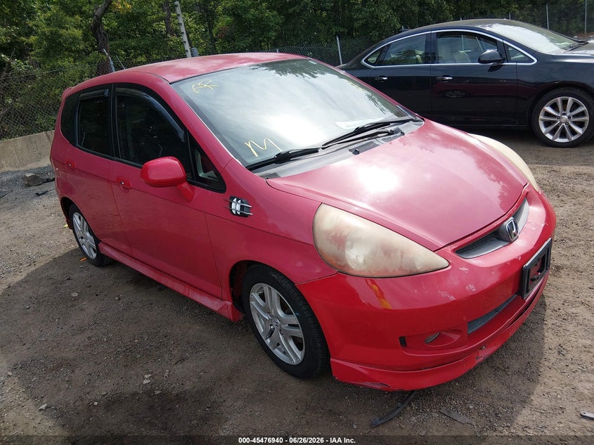 2007 Honda Fit VIN JHMGD38667S055093 IAAI salvage auction — FRONT END, Salvage - Greater Than 75% (Maryland), sold $1,100 on 2026-07-09 (photo 1)