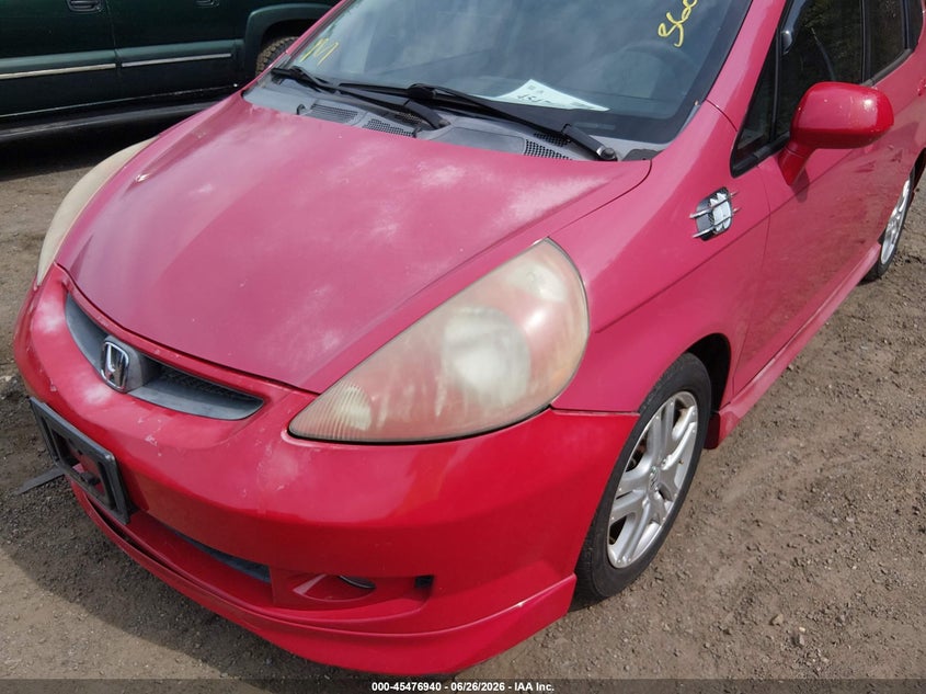 2007 Honda Fit VIN JHMGD38667S055093 IAAI salvage auction — FRONT END, Salvage - Greater Than 75% (Maryland), sold $1,100 on 2026-07-09 (photo 6)