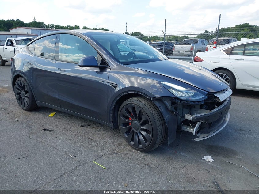 2020 Tesla Model y VIN 5YJYGDEF6LF052256 IAAI salvage auction — FRONT END, Salvage (North Carolina), sold $11,200 on 2026-08-03 (photo 1)