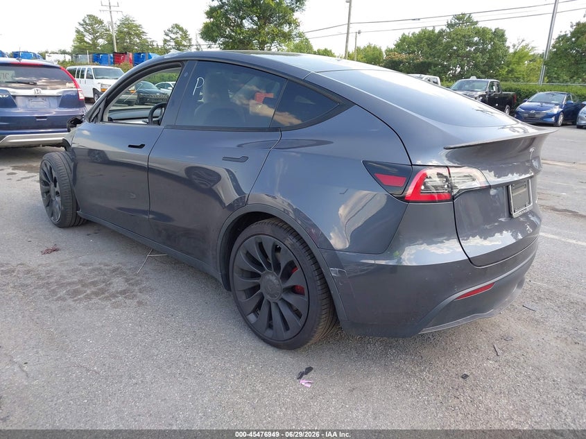 2020 Tesla Model y VIN 5YJYGDEF6LF052256 IAAI salvage auction — FRONT END, Salvage (North Carolina), sold $11,200 on 2026-08-03 (photo 3)