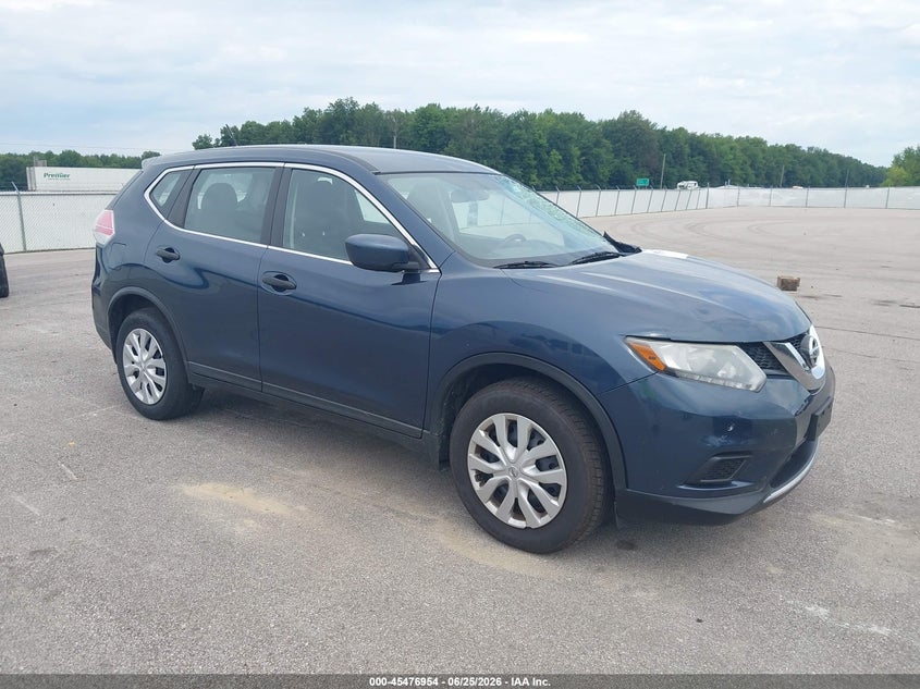 2016 Nissan Rogue VIN KNMAT2MVXGP617341 IAAI salvage auction — FRONT END, Clear (Indiana), sold $1,350 on 2026-07-23 (photo 1)