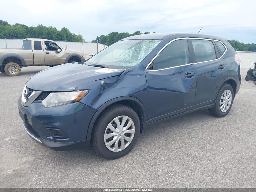 2016 Nissan Rogue VIN KNMAT2MVXGP617341 IAAI salvage auction — FRONT END, Clear (Indiana), sold $1,350 on 2026-07-23 (photo 2)