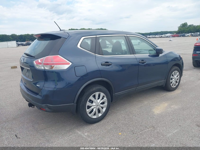 2016 Nissan Rogue VIN KNMAT2MVXGP617341 IAAI salvage auction — FRONT END, Clear (Indiana), sold $1,350 on 2026-07-23 (photo 4)