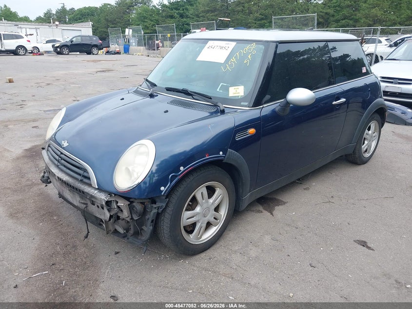 2006 Mini Cooper VIN WMWRC33576TJ79553 IAAI salvage auction — FRONT END, Mv-907A (New York), sold $375 on 2026-07-09 (photo 2)