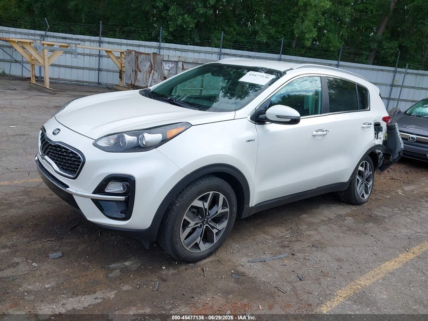 2020 Kia Sportage VIN KNDPNCAC5L7741590 IAAI salvage auction — LEFT REAR, Salvage Title, sold $3,750 on 2026-07-30 (photo 2)