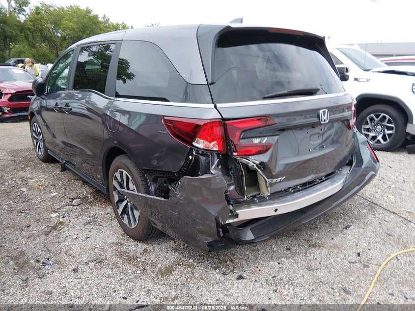 2025 Honda Odyssey VIN 5FNRL6H66SB047600 IAAI salvage auction — REAR END, Salvage (Indiana), sold $13,700 on 2026-07-29 (photo 3)