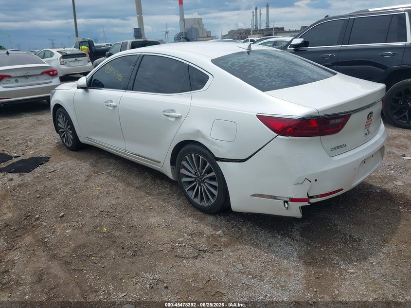 2017 Kia Cadenza VIN KNALC4J11H5080858 IAAI salvage auction — REAR END, Salvage Title, sold $1,250 on 2026-07-19 (photo 3)
