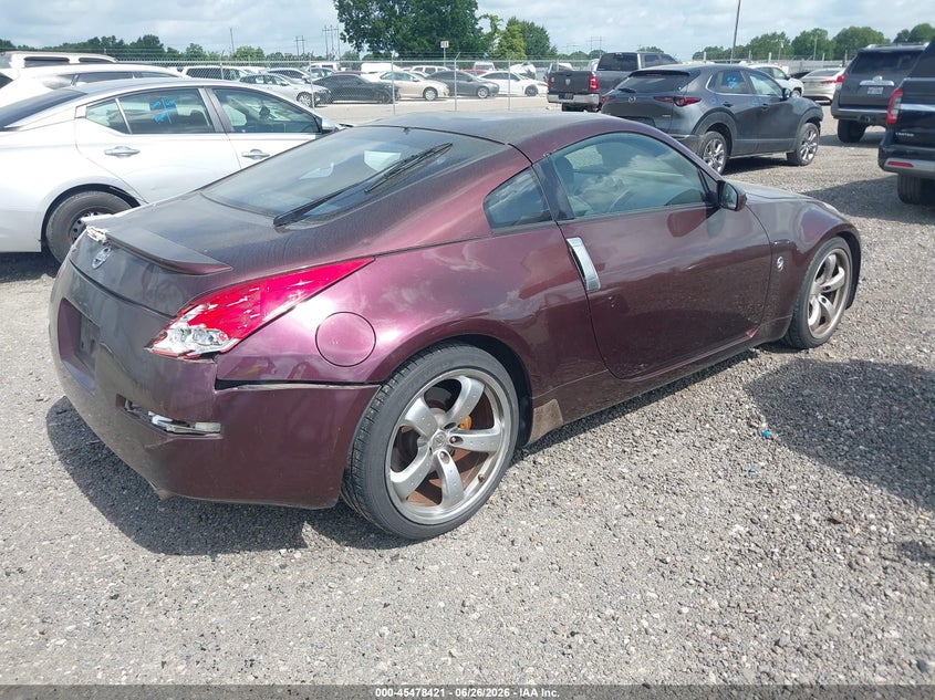 2006 Nissan 350z VIN JN1AZ34E66M350867 IAAI salvage auction — REAR END, Salvage (Louisiana), sold $3,700 on 2026-07-15 (photo 4)
