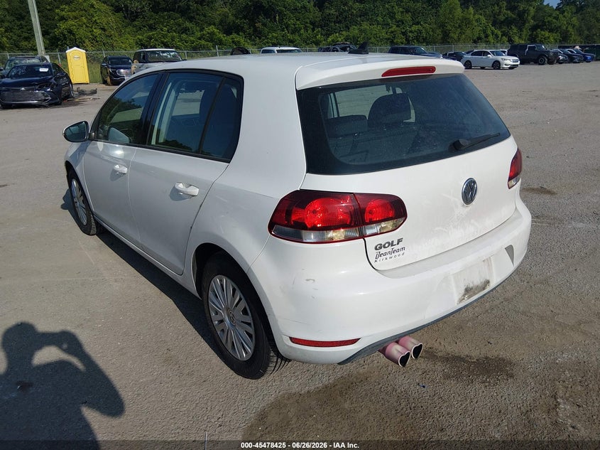 2012 Volkswagen Golf VIN WVWDB7AJXCW119106 IAAI salvage auction — FRONT END, Salvage (Louisiana), sold $1,550 on 2026-07-15 (photo 3)