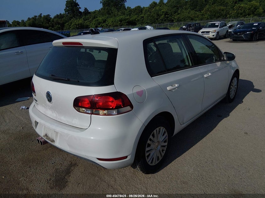 2012 Volkswagen Golf VIN WVWDB7AJXCW119106 IAAI salvage auction — FRONT END, Salvage (Louisiana), sold $1,550 on 2026-07-15 (photo 4)