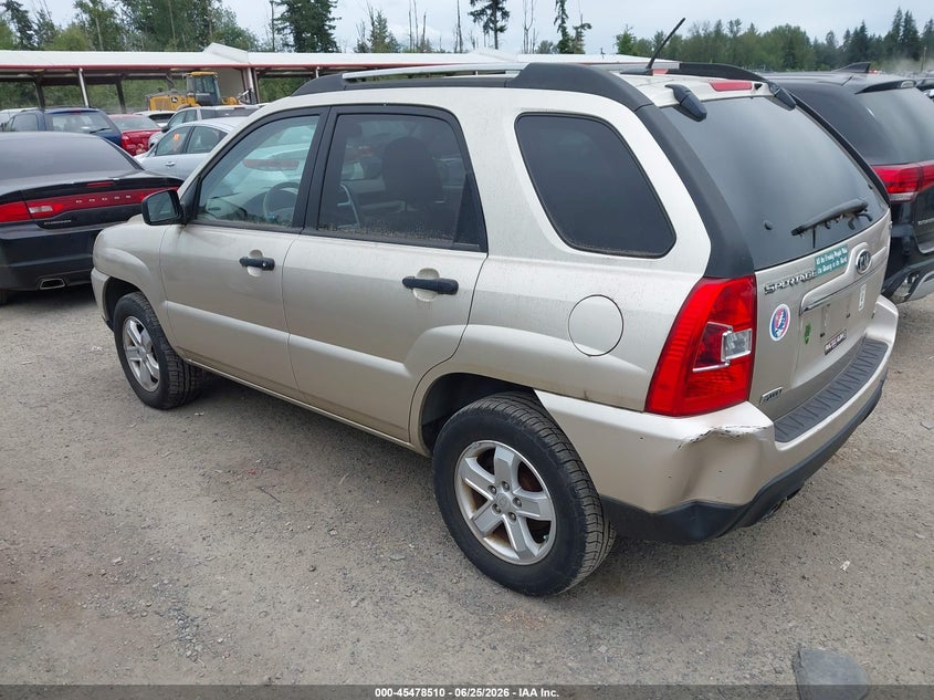 2009 Kia Sportage VIN KNDJE723797583046 IAAI salvage auction — NORMAL WEAR, Clear (Washington), sold $425 on 2026-07-08 (photo 3)