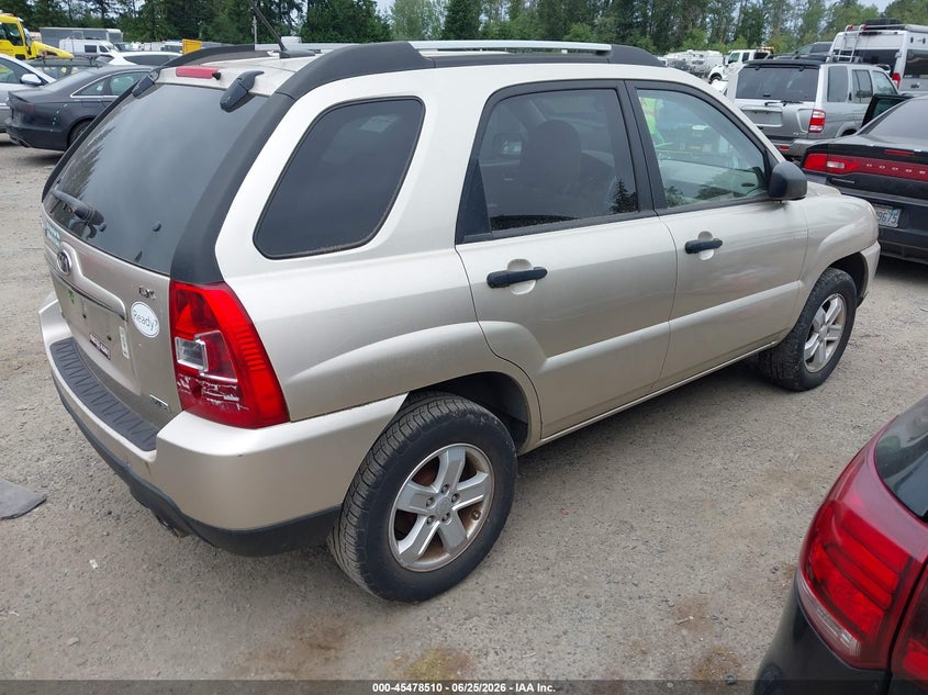 2009 Kia Sportage VIN KNDJE723797583046 IAAI salvage auction — NORMAL WEAR, Clear (Washington), sold $425 on 2026-07-08 (photo 4)