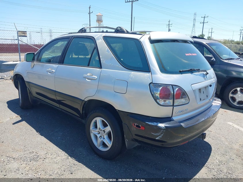 1999 Lexus Rx 300 VIN JT6HF10U4X0042215 IAAI salvage auction — LEFT & RIGHT, App For Dup Clear (California), sold $275 on 2026-07-20 (photo 3)