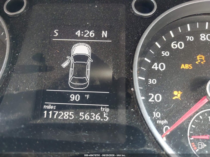 2010 Volkswagen Cc VIN WVWMN7AN5AE536291 IAAI salvage auction — RIGHT FRONT, Salvage (North Carolina), sold $475 on 2026-07-09 (photo 7)