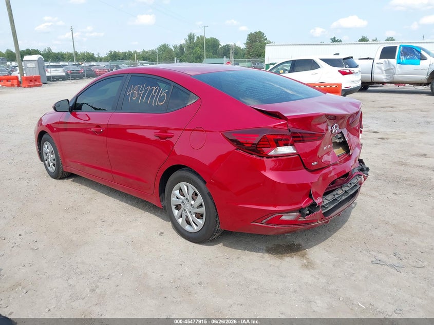 2019 Hyundai Elantra VIN KMHD74LF3KU777901 IAAI salvage auction — REAR END, Salvage (Virginia), sold $2,000 on 2026-07-24 (photo 3)
