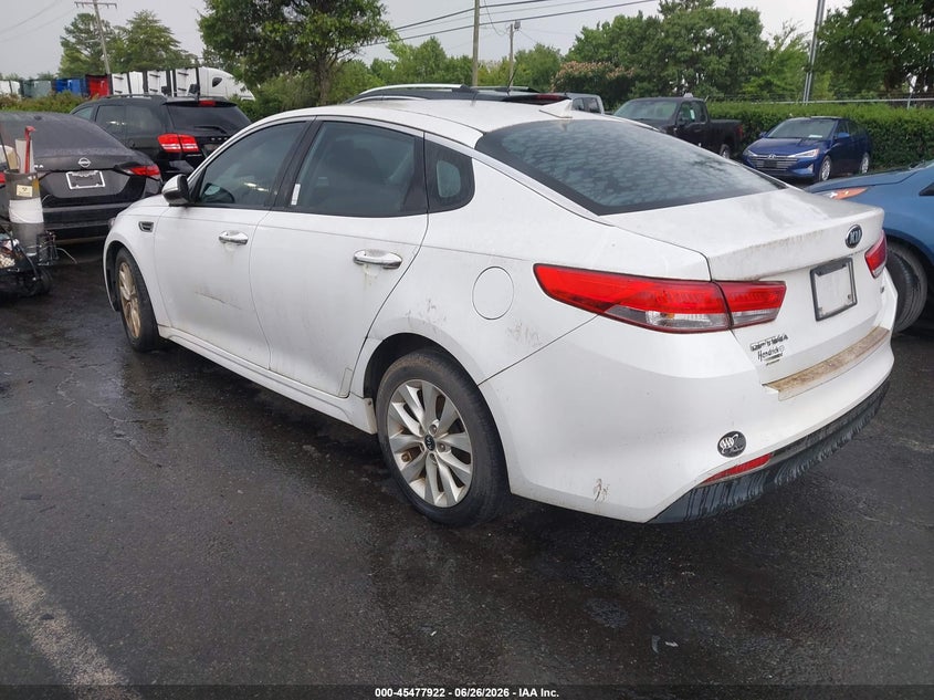 2016 Kia Optima VIN 5XXGU4L36GG006345 IAAI salvage auction — NORMAL WEAR, Clear-Dealer Only (North Carolina), sold $825 on 2026-07-29 (photo 3)