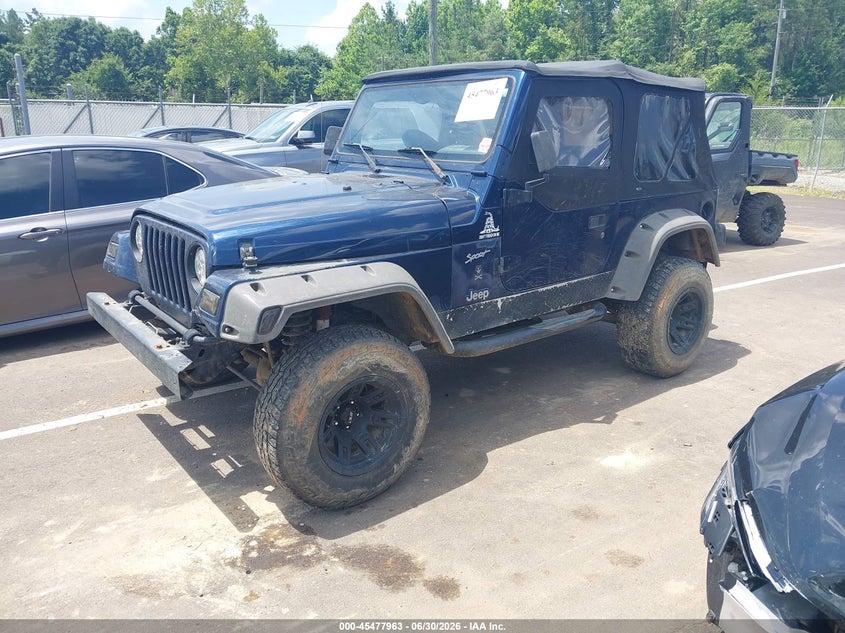 2002 Jeep Wrangler / VIN 1J4FA49S62P735914 IAAI salvage auction — RIGHT FRONT, Salvage (Mississippi), sold $1,400 on 2026-07-26 (photo 2)