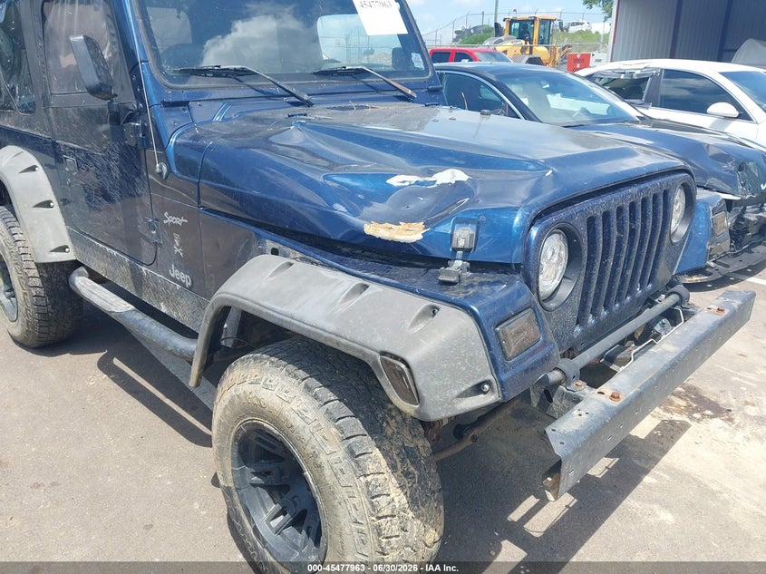 2002 Jeep Wrangler / VIN 1J4FA49S62P735914 IAAI salvage auction — RIGHT FRONT, Salvage (Mississippi), sold $1,400 on 2026-07-26 (photo 6)