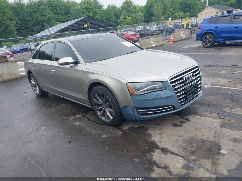 2012 Audi A8 VIN WAURVAFD1CN021873 IAAI salvage auction — NORMAL WEAR, Clear (Connecticut), sold $875 on 2026-07-30 (photo 1)
