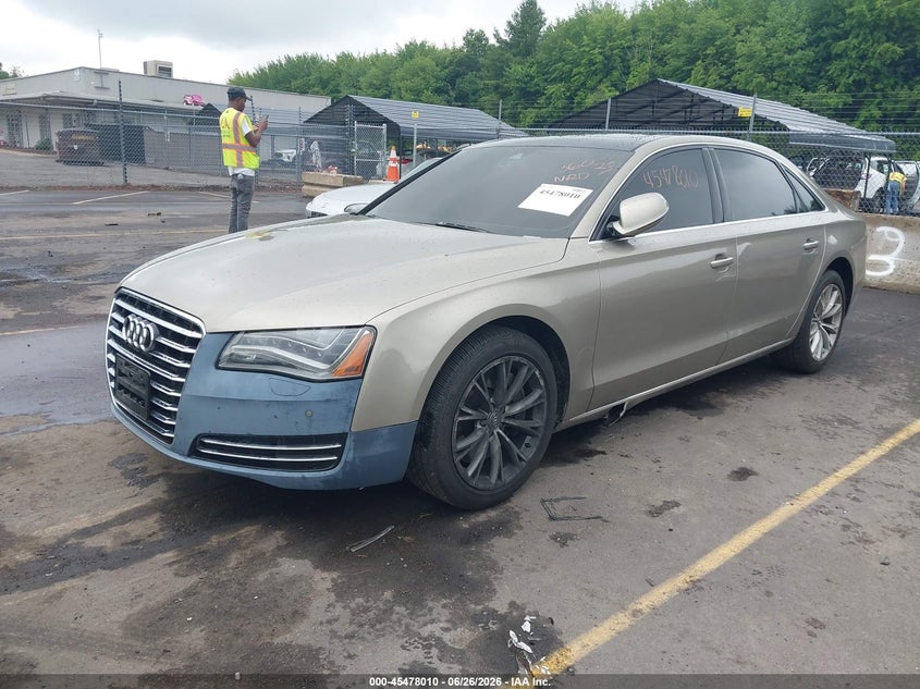 2012 Audi A8 VIN WAURVAFD1CN021873 IAAI salvage auction — NORMAL WEAR, Clear (Connecticut), sold $875 on 2026-07-30 (photo 2)