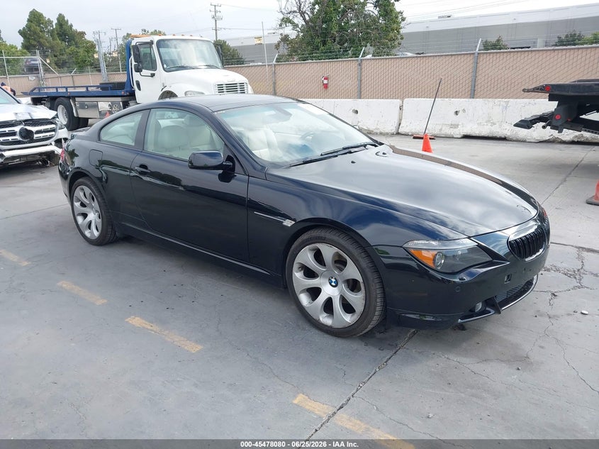 2007 BMW 6 series VIN WBAEH13547CR51397 IAAI salvage auction — LEFT SIDE, Salvage (California), sold $1,450 on 2026-07-13 (photo 1)