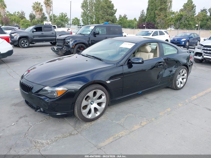 2007 BMW 6 series VIN WBAEH13547CR51397 IAAI salvage auction — LEFT SIDE, Salvage (California), sold $1,450 on 2026-07-13 (photo 2)