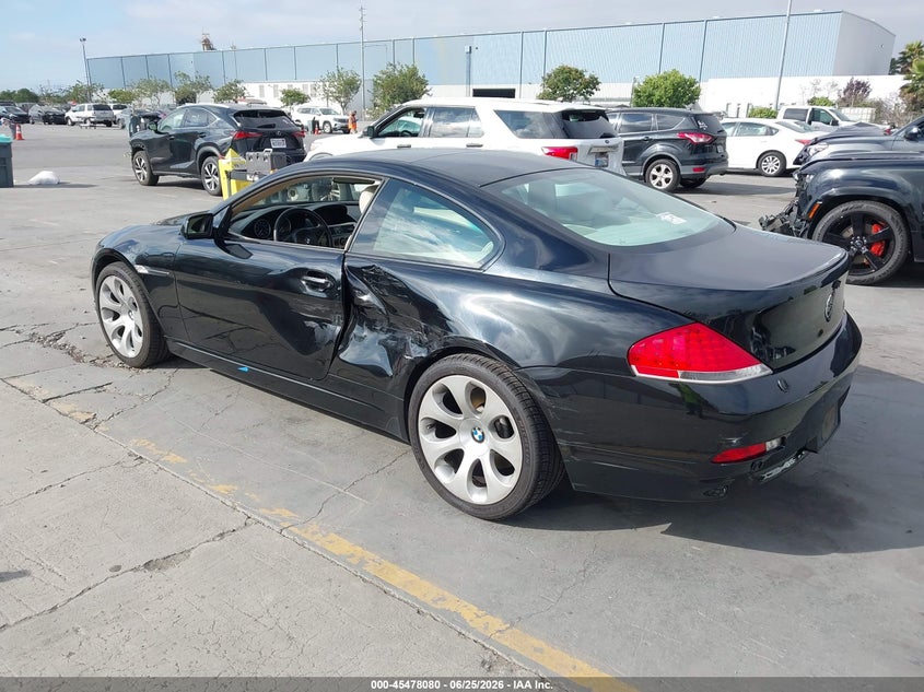 2007 BMW 6 series VIN WBAEH13547CR51397 IAAI salvage auction — LEFT SIDE, Salvage (California), sold $1,450 on 2026-07-13 (photo 3)