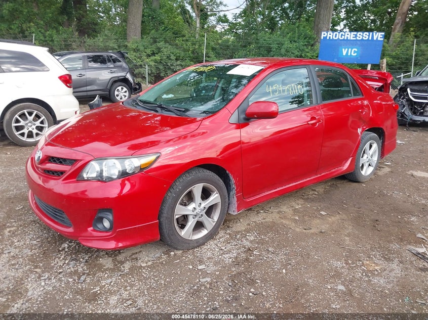 2013 Toyota Corolla VIN 5YFBU4EE7DP199651 IAAI salvage auction — REAR END, Clear (Indiana), sold $2,450 on 2026-07-23 (photo 2)
