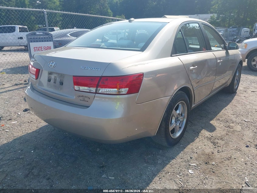 2008 Hyundai Sonata VIN 5NPET46C88H382041 IAAI salvage auction — RIGHT REAR, Salvage (Georgia), sold $975 on 2026-07-29 (photo 4)