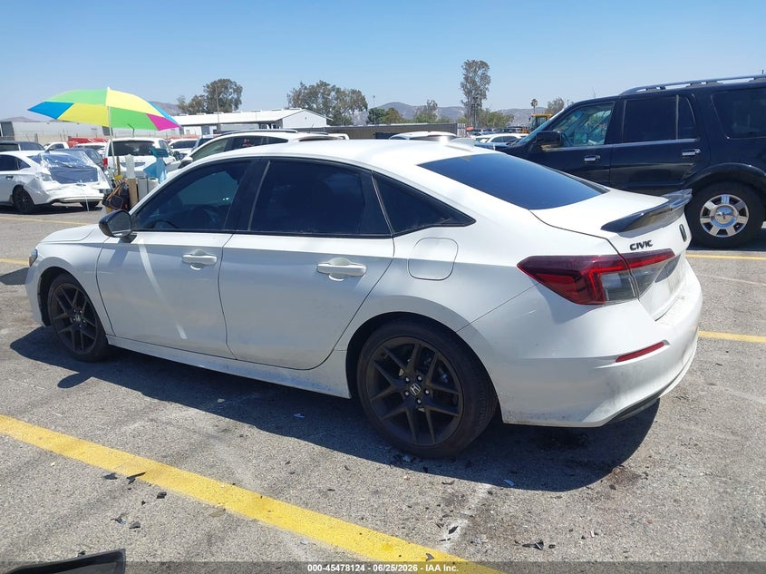 2025 Honda Civic VIN 2HGFE2F58SH540240 IAAI salvage auction — SIDE, Salvage (California), sold $7,250 on 2026-08-25 (photo 3)