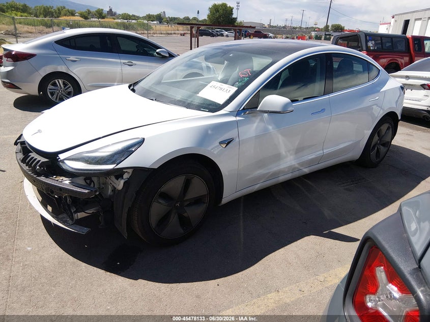 2019 Tesla Model 3 VIN 5YJ3E1EA0KF309686 IAAI salvage auction — FRONT & REAR, Salvage (Utah), sold $4,550 on 2026-07-30 (photo 2)