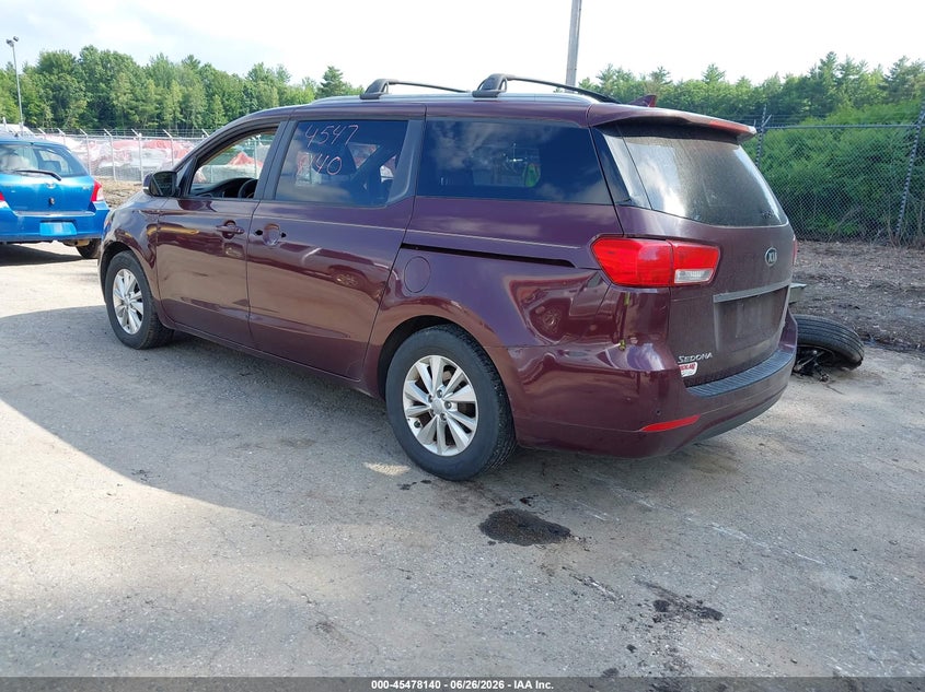 2015 Kia SEDONA VIN KNDMB5C12F6019118 IAAI salvage auction — NORMAL WEAR, Original (Maine), sold $1,100 on 2026-07-06 (photo 3)