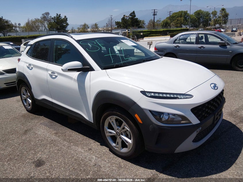2022 Hyundai Kona VIN KM8K32AB3NU765405 IAAI salvage auction — REAR END, Salvage (California), sold $5,050 on 2026-07-14 (photo 1)