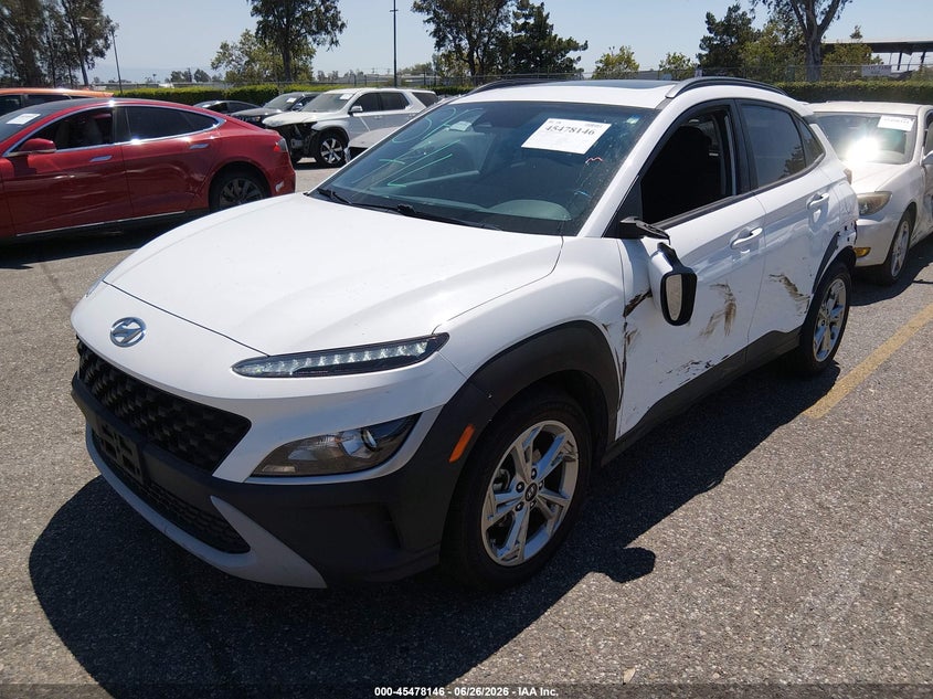 2022 Hyundai Kona VIN KM8K32AB3NU765405 IAAI salvage auction — REAR END, Salvage (California), sold $5,050 on 2026-07-14 (photo 2)