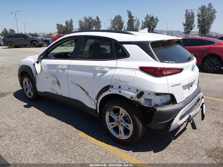 2022 Hyundai Kona VIN KM8K32AB3NU765405 IAAI salvage auction — REAR END, Salvage (California), sold $5,050 on 2026-07-14 (photo 3)