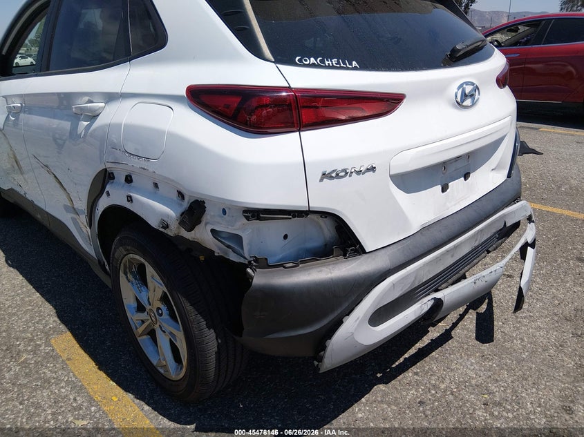 2022 Hyundai Kona VIN KM8K32AB3NU765405 IAAI salvage auction — REAR END, Salvage (California), sold $5,050 on 2026-07-14 (photo 6)
