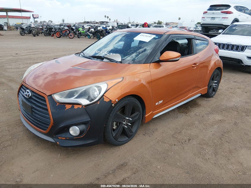2015 Hyundai Veloster VIN KMHTC6AE1FU218978 IAAI salvage auction — NORMAL WEAR, Clear-Dealer Only (Arizona), sold $725 on 2026-07-28 (photo 2)
