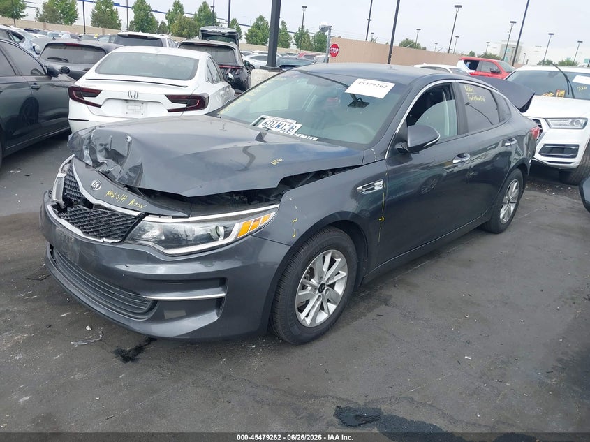 2018 Kia Optima VIN KNAGT4L31J5211678 IAAI salvage auction — FRONT END, Salvage Certificate (California), sold $675 on 2026-07-10 (photo 2)