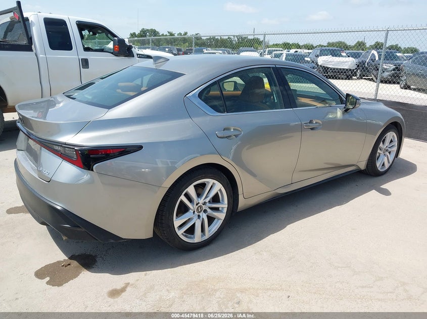 2021 Lexus Is VIN JTHAA1D26M5109346 IAAI salvage auction — WATER/FLOOD, Salvage (Texas), sold $11,100 on 2026-07-16 (photo 4)