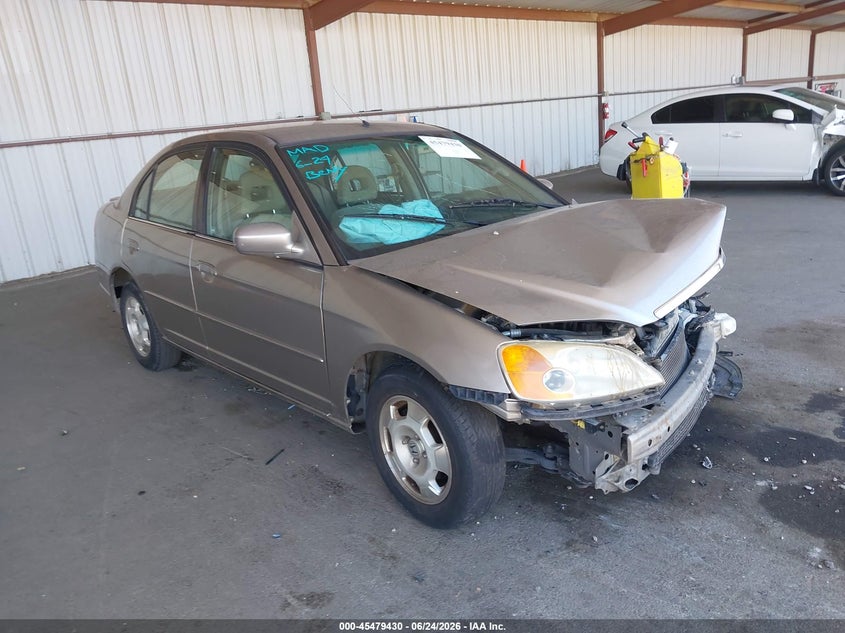 2003 Honda Civic VIN JHMES95683S031991 IAAI salvage auction — LEFT FRONT, Salvage (California), sold $225 on 2026-08-03 (photo 1)
