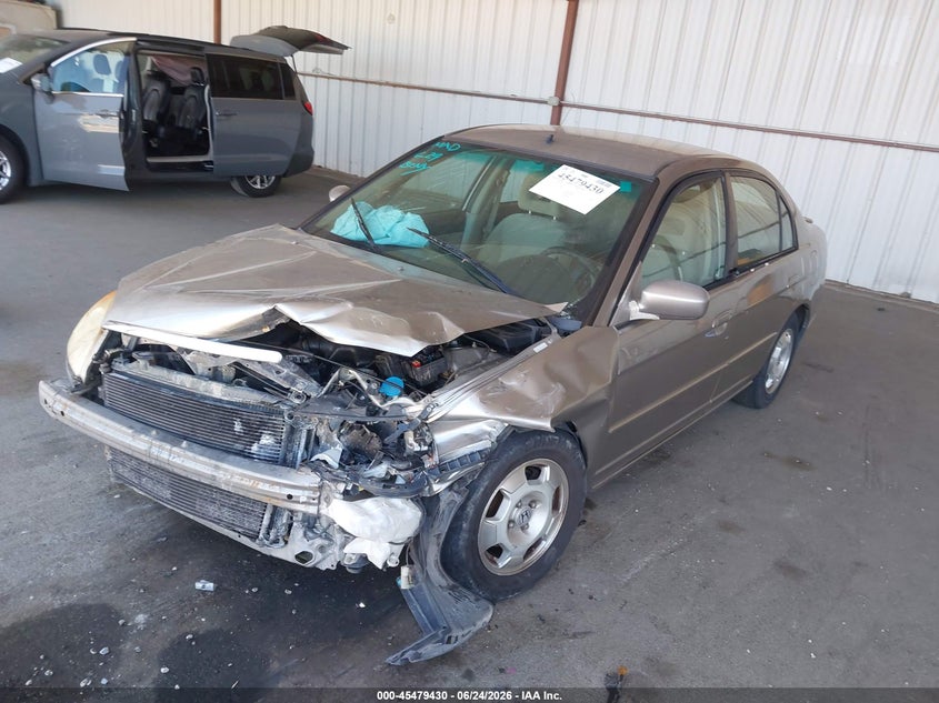 2003 Honda Civic VIN JHMES95683S031991 IAAI salvage auction — LEFT FRONT, Salvage (California), sold $225 on 2026-08-03 (photo 2)