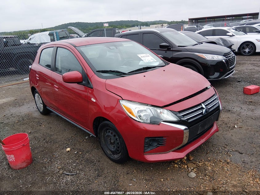 2021 Mitsubishi Mirage VIN ML32AUHJ4MH005965 IAAI salvage auction — RIGHT SIDE, Original (Texas), sold $1,700 on 2026-08-23 (photo 1)